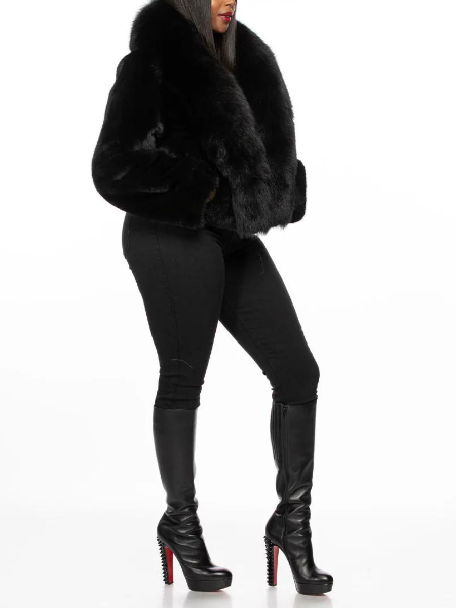 Black fox fur