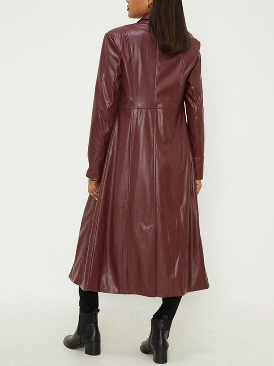 Baldechild Buckle Leather Coat