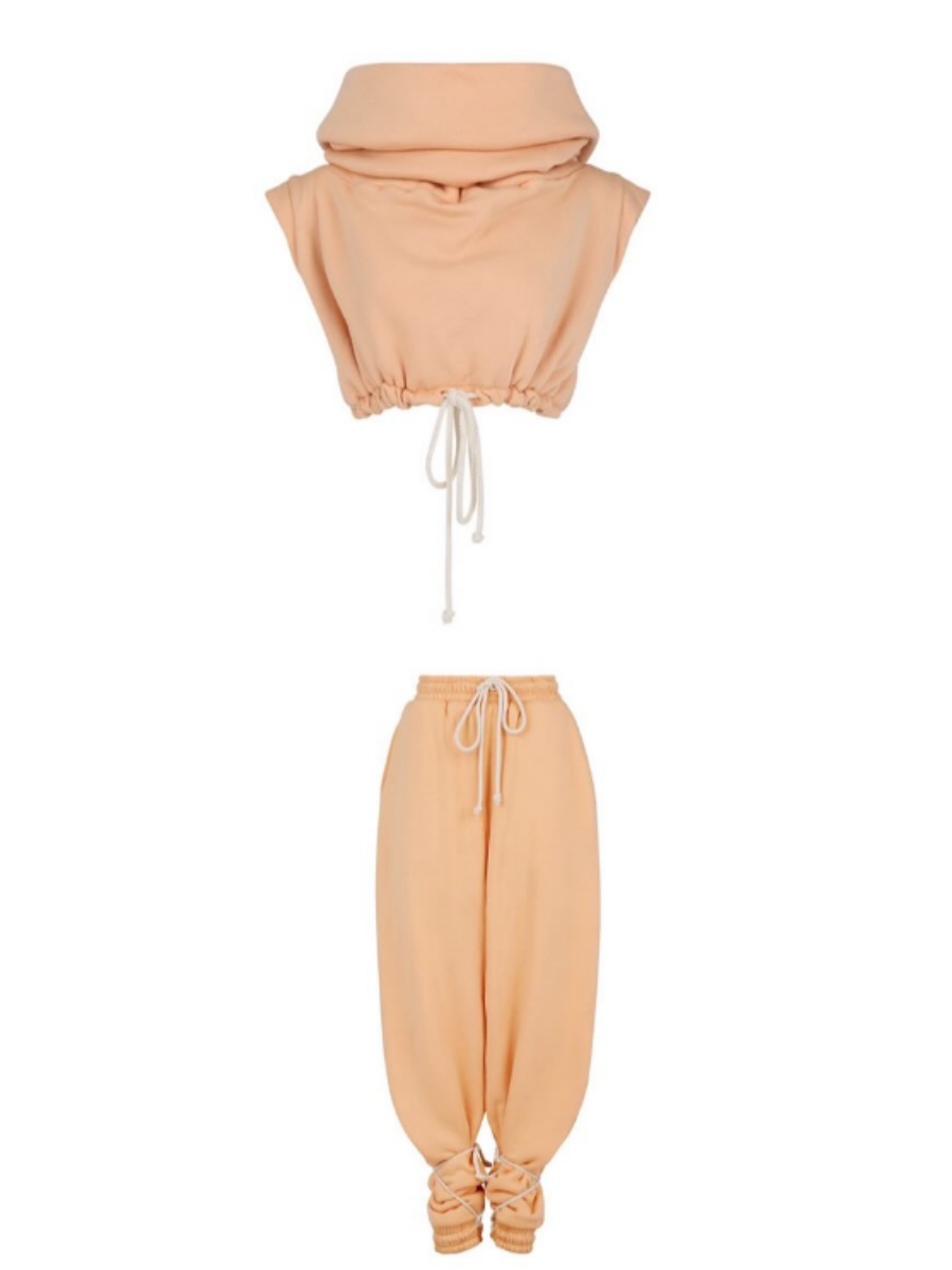 Pop Hoodie Vest Sweater Set