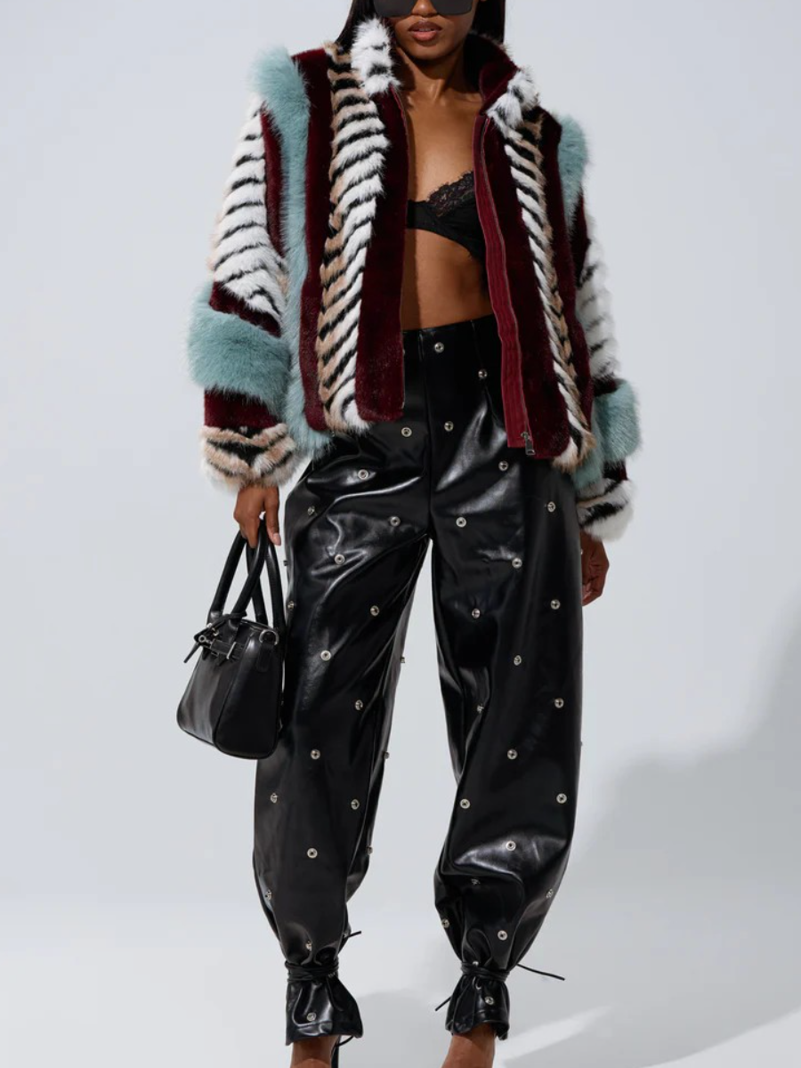 HAVE IT ALL PANELED FUR COAT