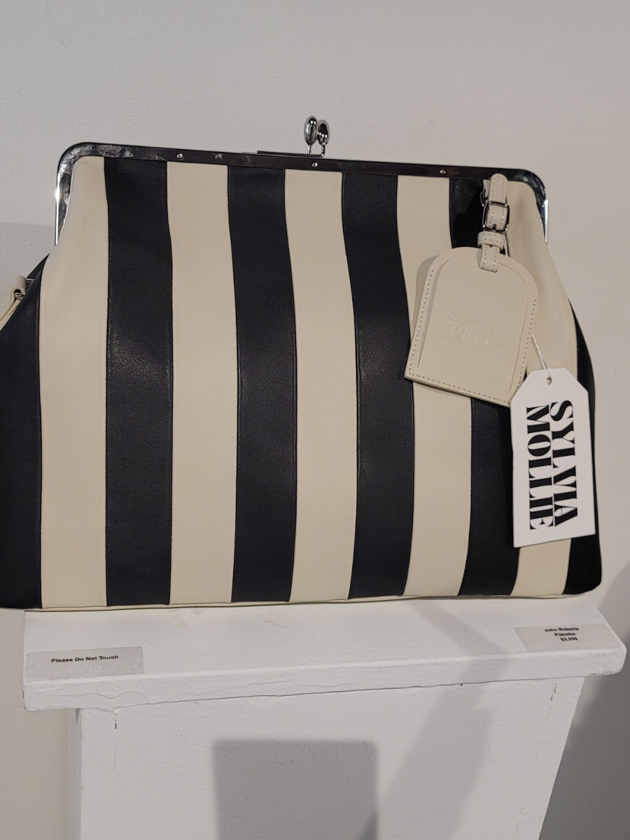 Embossed Premium Leather Kisslock Frame Bag