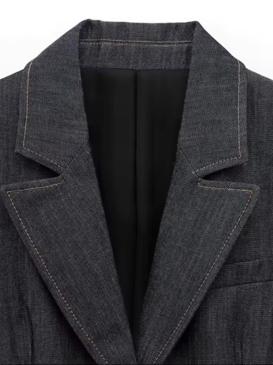 Fashionable denim blazer jackets