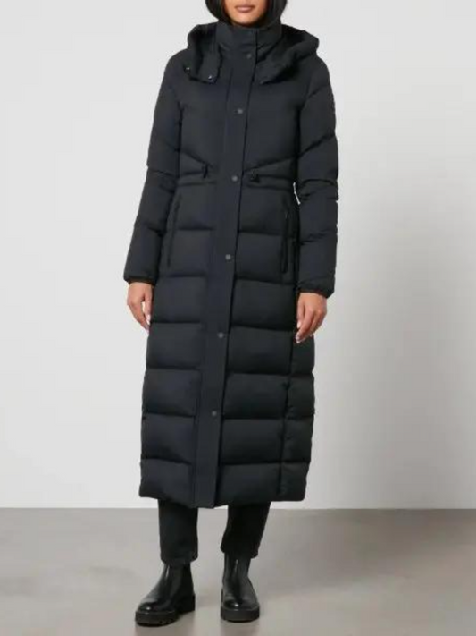 Black long down jacket