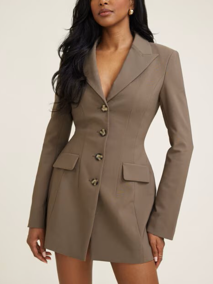 Hailee Blazer Romper Mini Dress