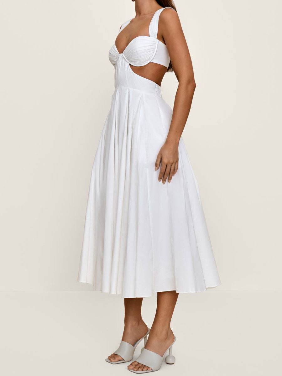 Solid Color Sling Dress