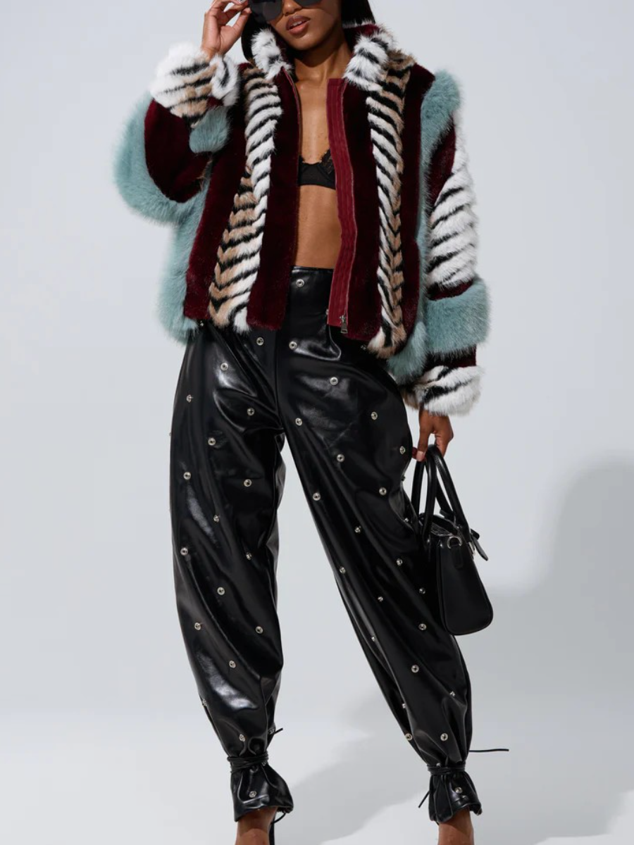 HAVE IT ALL PANELED FUR COAT