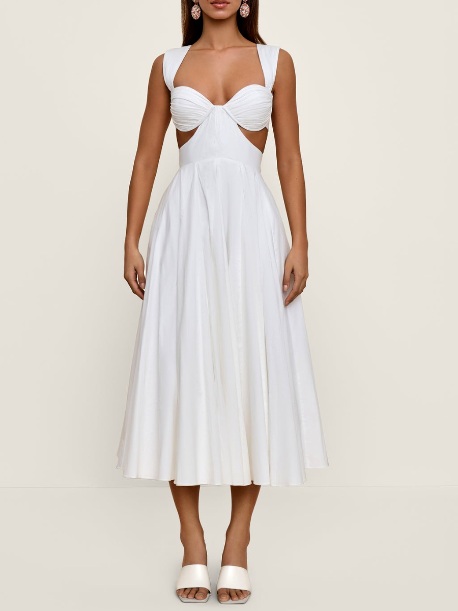 Solid Color Sling Dress