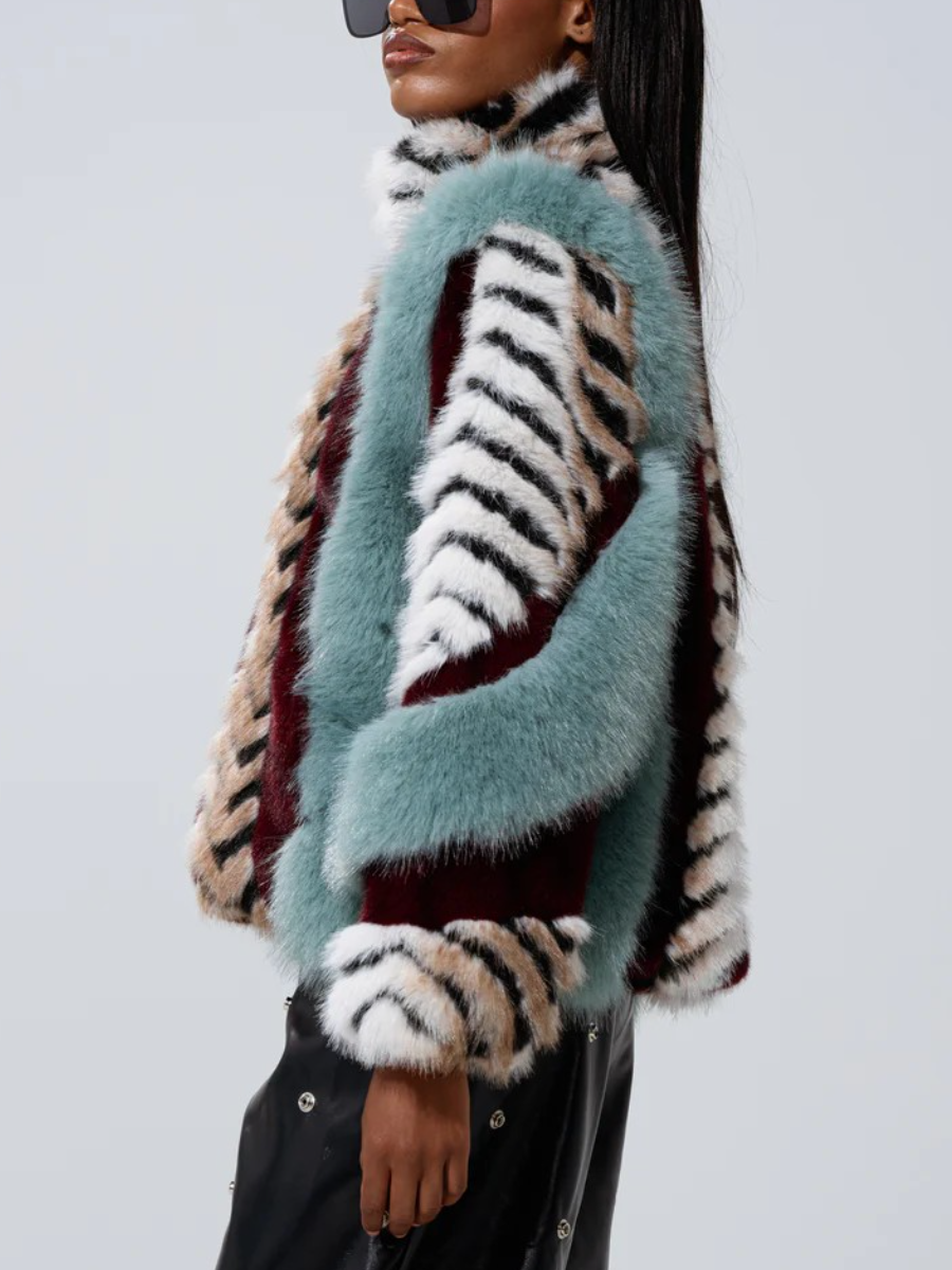 HAVE IT ALL PANELED FUR COAT