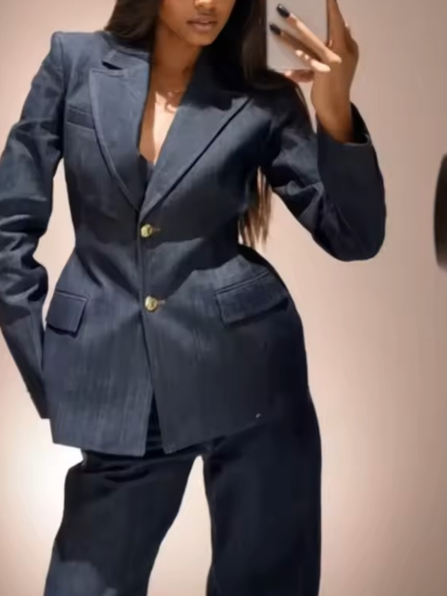 Fashionable denim blazer jackets