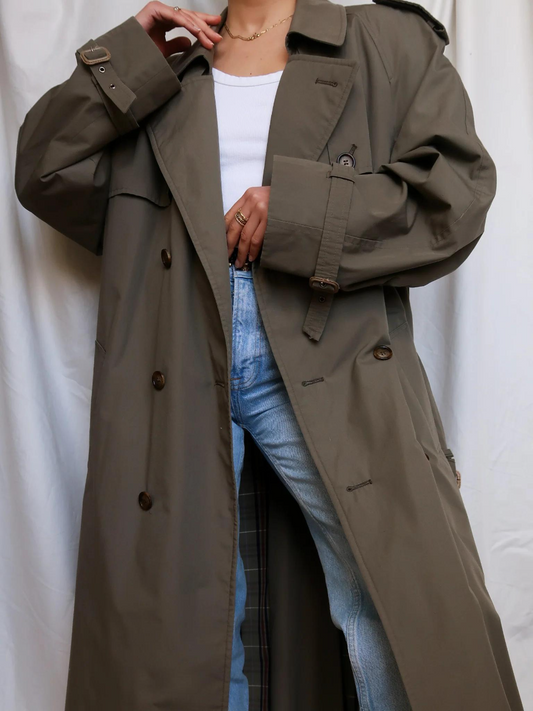 Oversized Khaki Trench Coat
