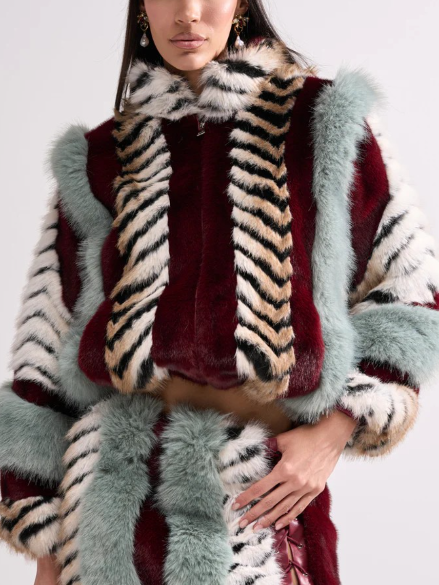 HAVE IT ALL PANELED FUR COAT