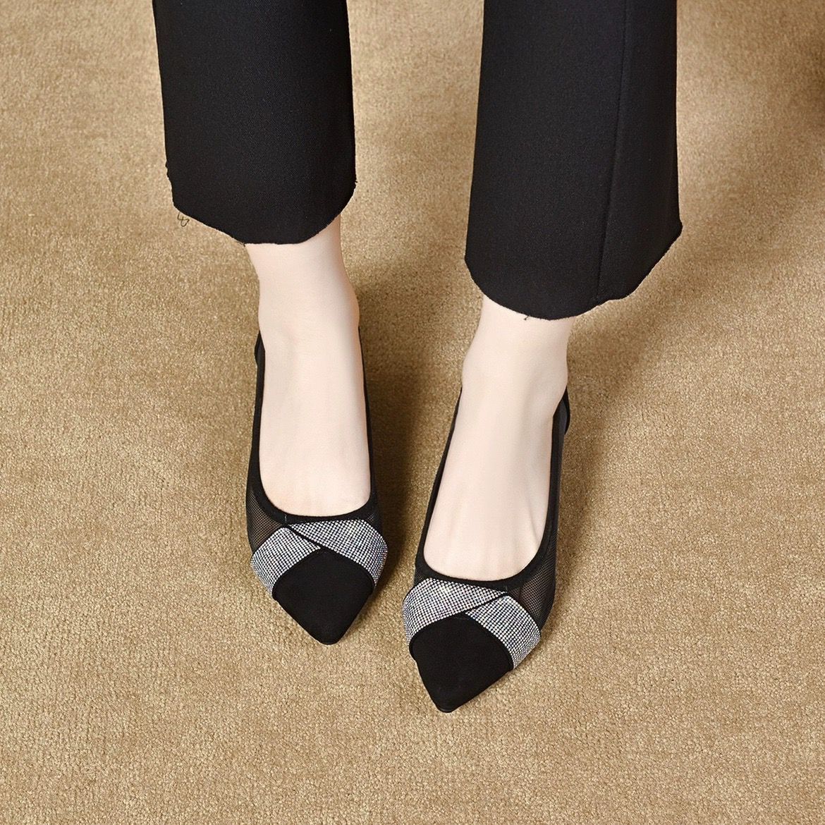 Women's Breathable Mesh Rhinestone Shoes